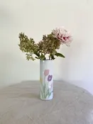 80s tulip vase / vintage porcelain tulip oval vase — Dusty Rose Vintage