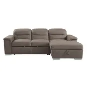 Alfio Taupe Sleeper Sofa