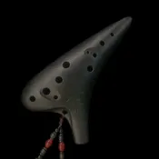 12-Hole Ocarina, Plastic, Alto C - Black