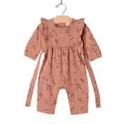 Flutter Sleeve Romper- Harvest
