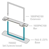 2-Prong Docu Bar for DocuClip Fastener, Self-installed (Model #1000PKC100 formerly 70003)