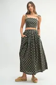 Jasmine Floral Crop Top and Skirt Set