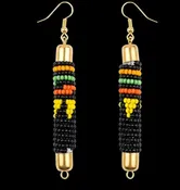 African-Inspired Maasai Beaded Rod Earrings