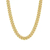 14K Gold Semi-Solid 5.75mm Cuban Link Chain, 20"