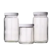 DWK Life Sciences 1000 mL Wheaton Safety Coated Straight Sided Jar, Clear Cs/12 W217921