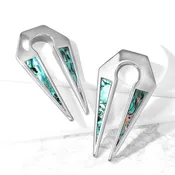 Abalone Inlaid Steel Keyhole Weights (00 gauge)