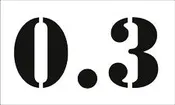 #0.3 Reusable Depth Marker Stencil - 10 Inch x 6 Inch with 4 Inch Lettering
