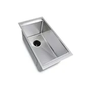 10" Undermount Workstation Prep Sink – 16 Gauge Stainless Steel Single Bowl – 8" Deep – Seamless Drain (5LS10-8)