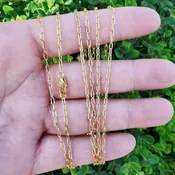 24K Gold Filled Thin Paper Clip Cable Chain
