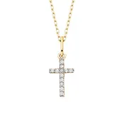 .06ctw Blessed Glimmer Petite Gold Diamond Necklace