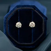 14K Yellow Gold 1.00ctw LG VS G Diamond Martini Stud Earrings