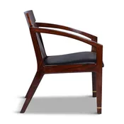 PEGASUS - Luxury Modern Armchair Handmade Soild Rosewood & Leather - Set of 2