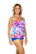 Bra Style Ruffled women's Tankini swim top with great coverage and support #150RUF  Bra cup size D, DD, E, F, G