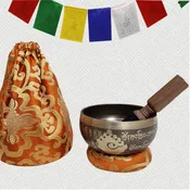 Om Mani Padme Hum Carved Tibetan Singing Bowl