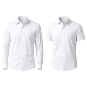 2BY2 Men’s White 4-Way Stretch Soft Touch Shirt – Tailored Fit