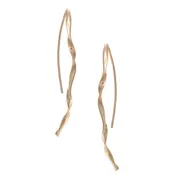 Art Deco Earrings | Gold-filled Satin Finish | Long