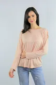 Long Sleeve Criss Cross Shoulder