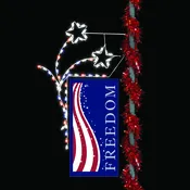 Banner Enhancer with Shooting Stars Mount | Holiday Outdoor Decor