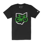 Bike Ohio - Unisex Crew T-Shirt - Heather Black