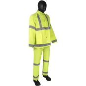1260HIVIZ Class 2 3-Piece Hi-Viz Lime Green Rain Suit