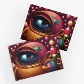 Abstract Christmas Greeting Cards, Set of 24