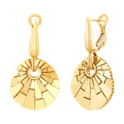 14k Italian Gold Flexible Round Drop Earrings -FRE080016Y