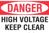 High Voltage Keep Clear Danger Sign