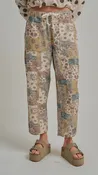 Bandana Patchwork Mid Rise Pants