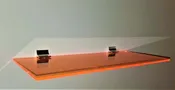 22" L Neon Acrylic wall shelf with metal brackets - 8"wide 1/4" acrylic * Many colors to choose from - ask about custom sizing
