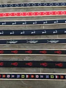 MEN'S D-RING PATTERN RIBBON BELT