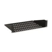 2U 12" Depth Vented Economy Steel Rack 19" Width Shelf - USA Made