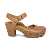 Aetrex Women's Finley Closed Toe Heel Sandal Camel