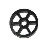 2" OD x 1/2" Wide Straight Flex Wheel (1/2" Hex Stretch, 30A)