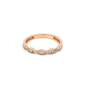 10K Rose Gold Diamond Wedding Band (110-00788)