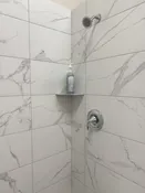 Ready-to-Install and All-inclusive Marble Look DIY Shower Kit