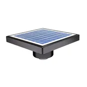 QuietCool Solar Utility Fan with Light - Solar Shed Fan