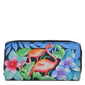 Anna by Anuschka Women's Hand-Painted Genuine Leather Organizer Clutch