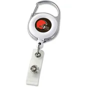 CLEVELAND BROWNS RETRACTABLE DELUXE BADGE REEL. SOLD IN SETS OF 3 ONLY.