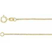 14K Yellow Gold .75 mm Solid Box Chain  - 18"
