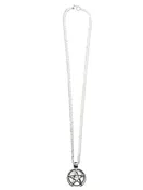 Antique Silver Edgy Pentagram Necklace