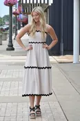 Callie Scallop Trim Dress