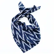 Black Grey Zig Zag Ikat Cotton Bandana