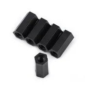 100 Pack M3 Nylon Hex Standoffs Female To Female Threaded Electrical Spacers PCB Circuit Board Mounting Black Insulating Pillars Badass Durability Tech Hardware Gear