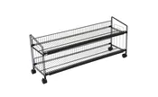 2-Shelf Knee Knocker Floor Display | 48"W x 21"H | Black