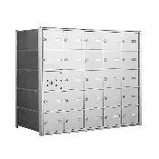 1400 Series Front Loading Horizontal Mailboxes in Anodized Aluminum Finish – 24 Tenant Doors And 1 USPS Master Door