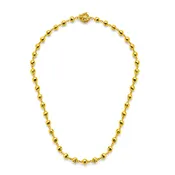 18" Hammered Disco Chain Necklace in 20kt Yellow Gold