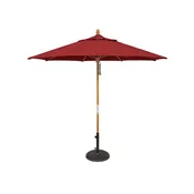 9' Hardwood Frame Market Umbrella - Quad Pulley Lift