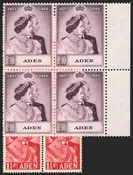 ADEN 1949 RSW 1½a and 10r  (UNUSED), SG30/1
