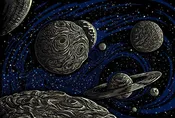 3D - Galactic Outer Space - Tapestry