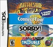 4 Game Pack Battleship, Connect Four, Sorry, Trouble- Nintendo DS